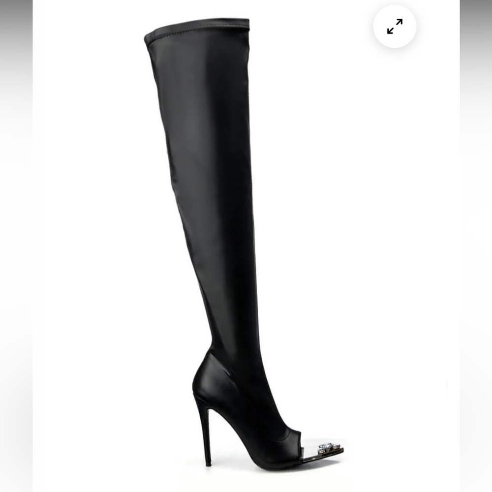 Elegant Black Over-the-Knee Boots - Picture 4 of 16